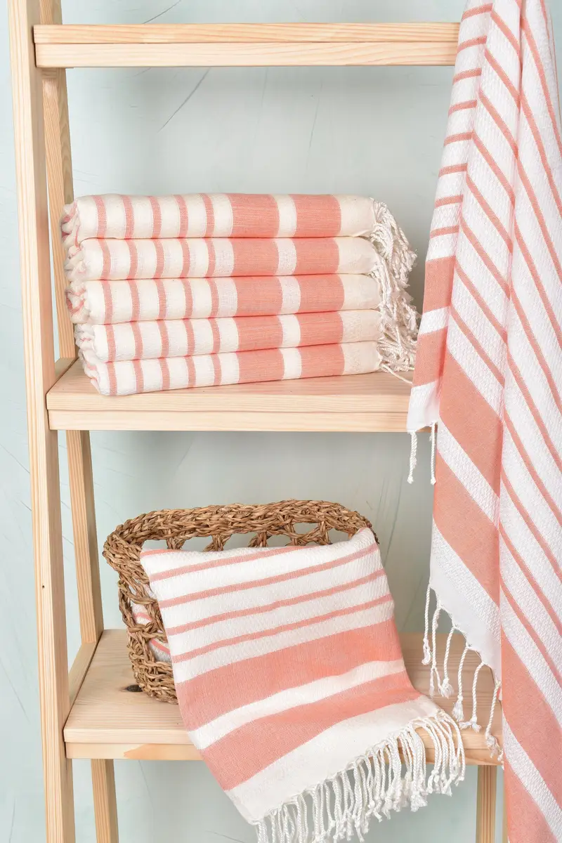 Personalized Gift, Personalized Gift For Her, Sand-free towel, 70x40 Cotton Striped Towel, Fringed Turkish peshtemal beach towel USA, Fouta towel - 3