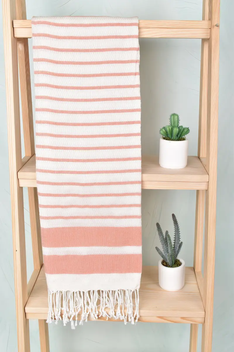 Personalized Gift, Personalized Gift For Her, Sand-free towel, 70x40 Cotton Striped Towel, Fringed Turkish peshtemal beach towel USA, Fouta towel - 8