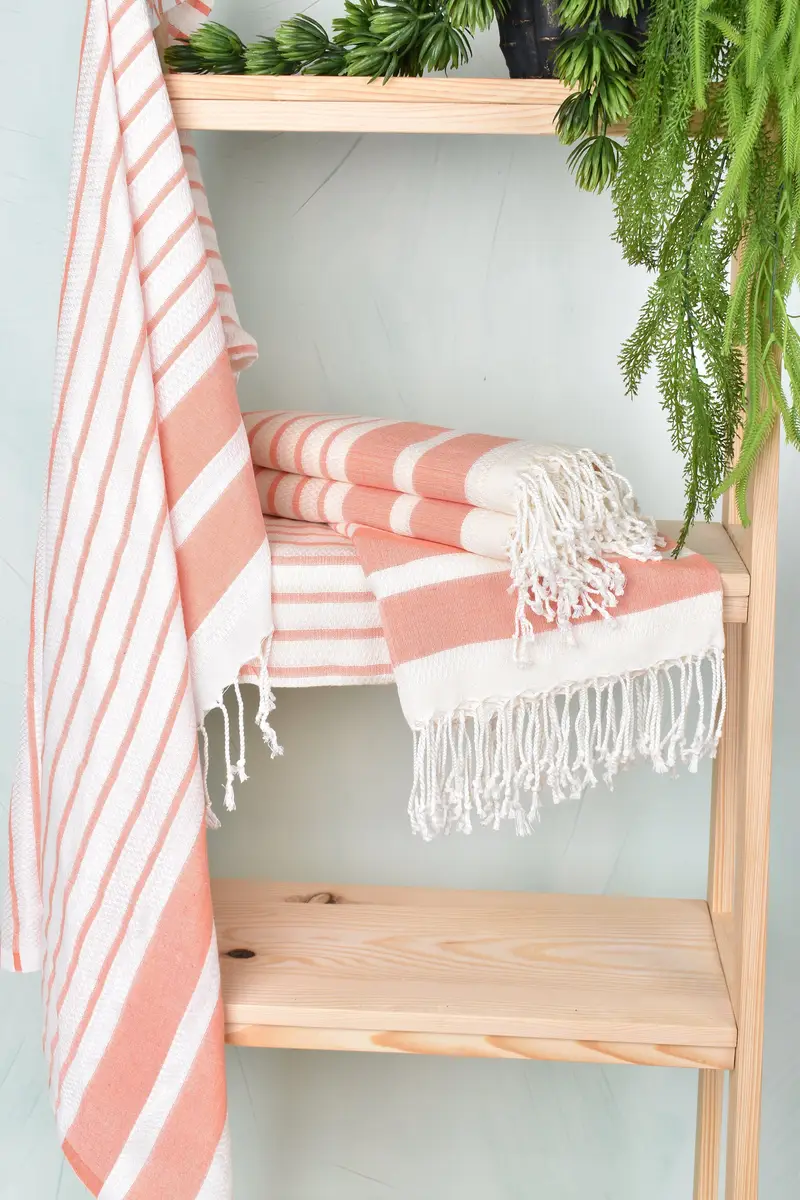 Personalized Gift, Personalized Gift For Her, Sand-free towel, 70x40 Cotton Striped Towel, Fringed Turkish peshtemal beach towel USA, Fouta towel - 6