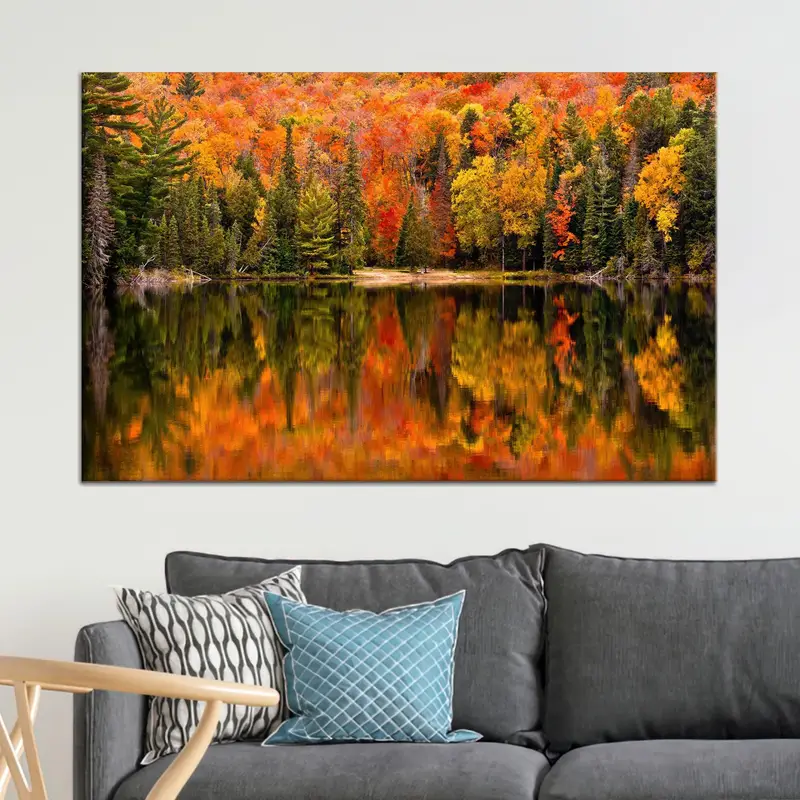 Leinwand mit Herbstbaumlandschaft: Die Eleganz der Natur in jedem Druck