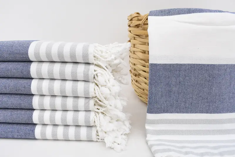 40x24 Cotton Striped Towel, Turkish Hand Towel, Bridesmaid Proposal Gift, Wedding Gift, Monogram Kitchen Towel, Bachelorette Party Gifts Bridesmaids - 1