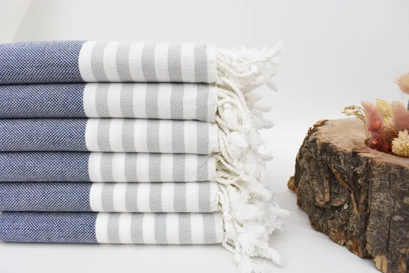 40x24 Cotton Striped Towel, Turkish Hand Towel, Bridesmaid Proposal Gift, Wedding Gift, Monogram Kitchen Towel, Bachelorette Party Gifts Bridesmaids - 2