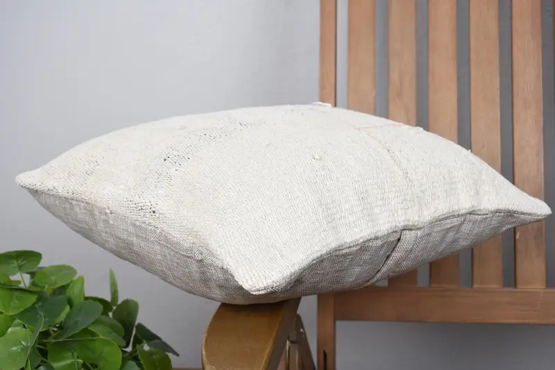 Pillow Sham, 16x16 Beige Cushion Case, Home Decor Pillow, Kilim Pillow Cover, Bed Pillow Case, Pillow for Couch, Christmas Pillow Case - 6