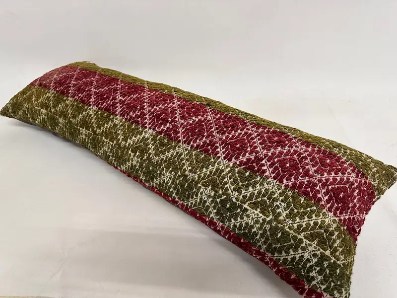 Pillow Cover, Decorative Throw Pillow Case, 12x36 Red Pillow Cover, Handmade Pillow, Gift Pillow, Vintage Pillow, Pillow for Sofa - 6