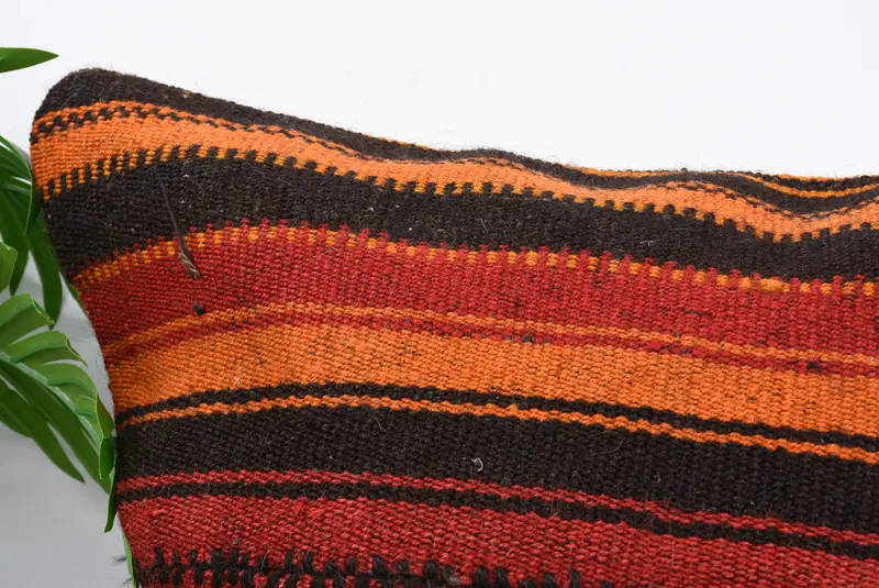 Interior Designer Pillow, Vintage Pillow, Turkish Bench Pillow Case, 24x24 Red Cushion, Turkish Kilim Pillow, Pillow Case, Vintage Pillow Case - 2