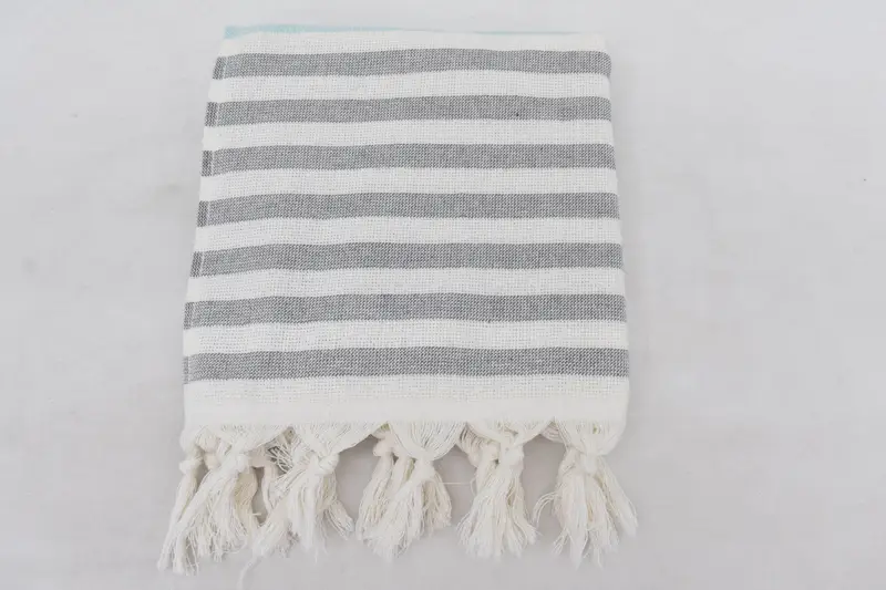 Monogram Towels, Christmas Favors, Custom Hand Towel, Turkish Hand Towel, 36x18 Cotton Striped Terry Towel, Personalized Gifts, Beach Wedding Favor - 4