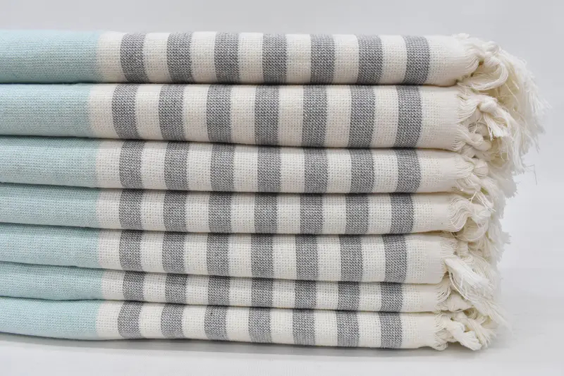 Monogram Towels, Christmas Favors, Custom Hand Towel, Turkish Hand Towel, 36x18 Cotton Striped Terry Towel, Personalized Gifts, Beach Wedding Favor - 2