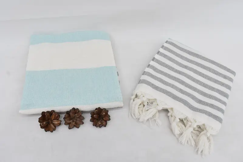 Monogram Towels, Christmas Favors, Custom Hand Towel, Turkish Hand Towel, 36x18 Cotton Striped Terry Towel, Personalized Gifts, Beach Wedding Favor - 5