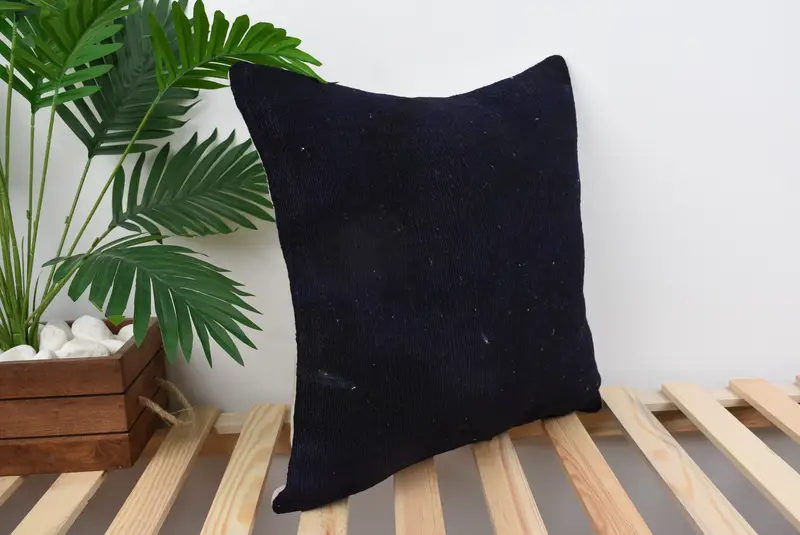 Gift Pillow, Armchair Pillow Cover, Cushion Cover, Farmhouse Cushion Cover, Turkish Kilim Pillow, 18x18 Brown Pillow, Pillow for Couch - 4