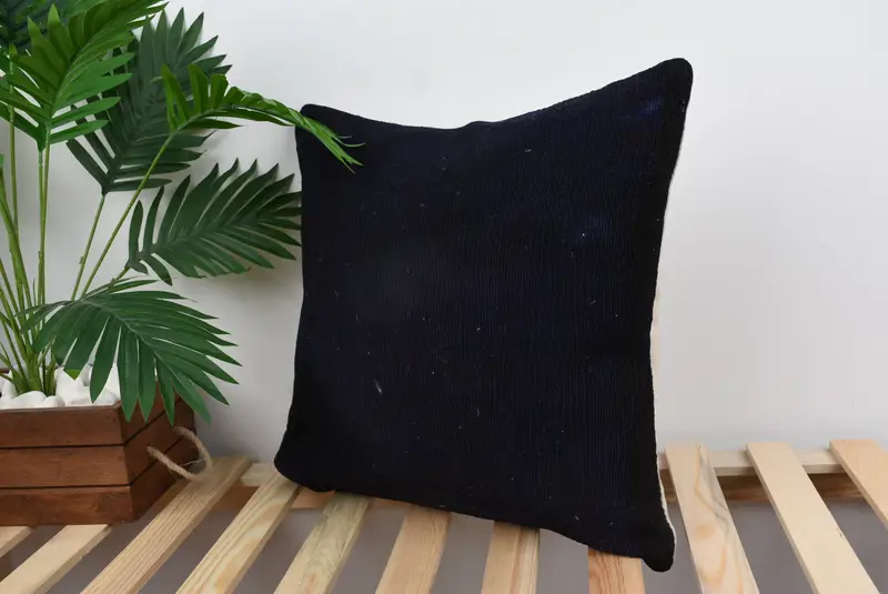 Gift Pillow, Armchair Pillow Cover, Cushion Cover, Farmhouse Cushion Cover, Turkish Kilim Pillow, 18x18 Brown Pillow, Pillow for Couch - 5