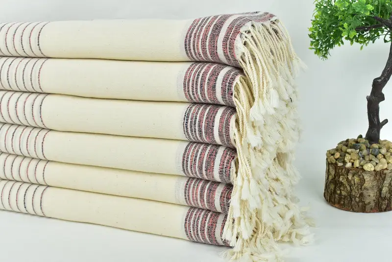Bridesmaid Gift Towel, Embroidery Towels, Eco-Friendly Turkish Towel, 68x36 Cotton Striped Towel, Quick-Dry Beach Towel, Turkish towel, Pool Towels - 3