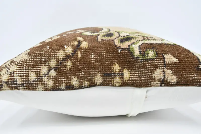 20x28 Beige Cushion, Ethnical Kilim Rug Pillow, Pillow Cover, Turkish Pillow, Traditional Cushion Cover, Interior Designer Pillow - 5