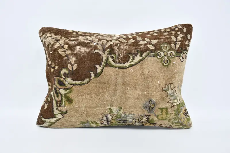 20x28 Beige Cushion, Ethnical Kilim Rug Pillow, Pillow Cover, Turkish Pillow, Traditional Cushion Cover, Interior Designer Pillow - 1