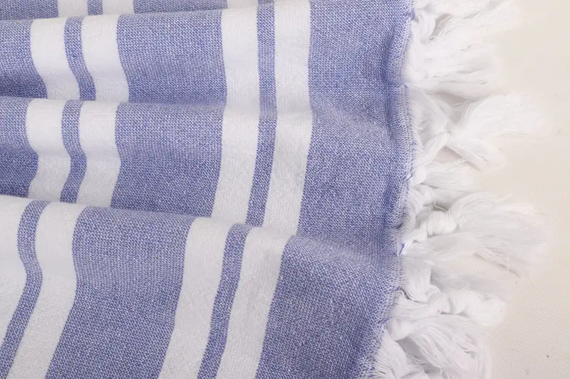 Lightweight towel, Beach Size Towel, Quick-dry peshtemal, Bride Gift, Bachelor Bachelorette Party Favors, 68x36 Cotton Striped Terry Towel - 8