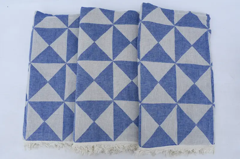 Sand-free towel, Turkish Bath Towel Set, Bridesmaid Proposal Gift, 70x40 Cotton Geometric Towel, Lightweight Turkish towel, Turkish hand towel - 4