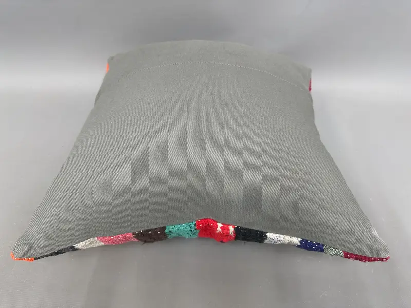 Kilim Pillow Cover, Garden Pillow Case, 18x18 Red Pillow Case, Pillow for Couch, Cushion, Ethnic Pillow Cover Pillow Sham, Pillow for Sofa - 7
