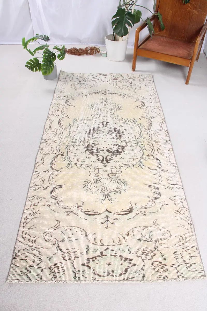 Bej Kamuflaj Halı, 3,5x7,4 ft Şık Dekor