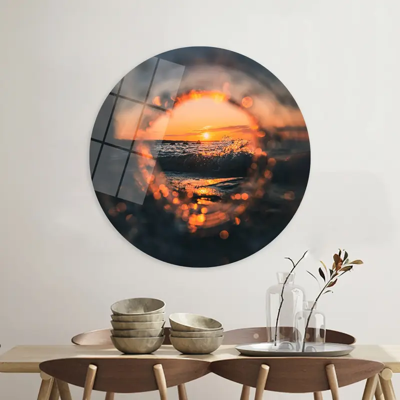 キャンバスプリント：オーシャンサンセットシースケープ - 自然の素晴らしい風景