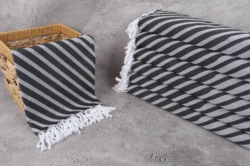 70x40 Cotton Striped Towel, Housewarming Gift, Personalized Wedding Gift, Friends Beach Towel, Scarf Towel, Mother Of The Groom Gift, Custom Towel - 3