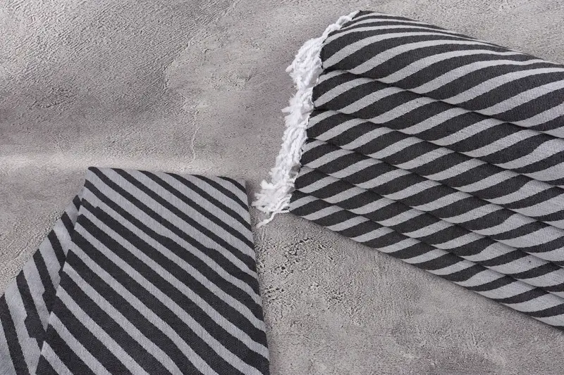 70x40 Cotton Striped Towel, Housewarming Gift, Personalized Wedding Gift, Friends Beach Towel, Scarf Towel, Mother Of The Groom Gift, Custom Towel - 2