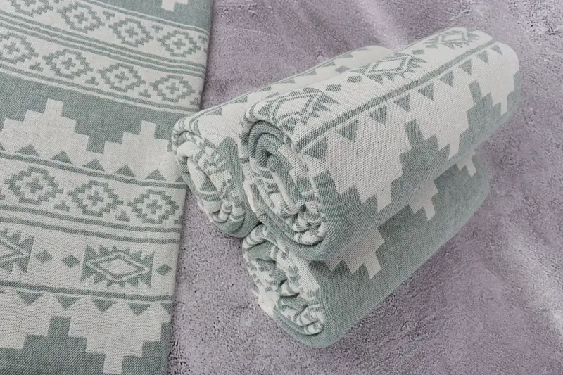 Beach Towel Gift, Custom Wedding Gift, Spa Gift, 70x36 Cotton Aztec Towel, Handmade Gift, Luxury Turkish beach towel with fringe, Decorative Towel - 8