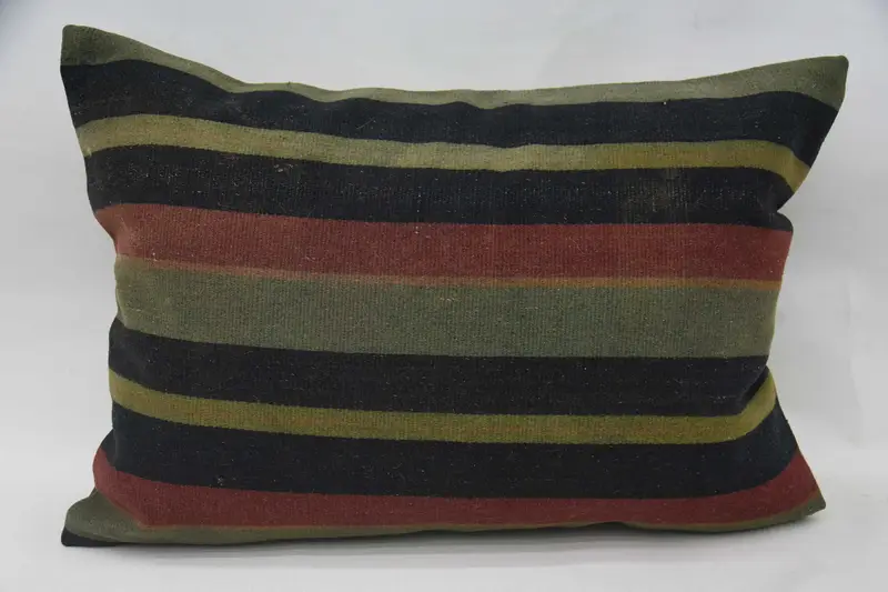 Cushion, Throw Kilim Pillow, Handmade Kilim Cushion, Meditation Pillow, Vintage Pillow, Interior Designer Pillow, 20x28 Brown Pillow Case - 5