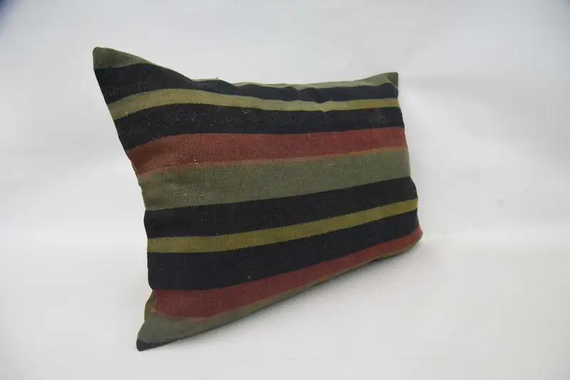 Cushion, Throw Kilim Pillow, Handmade Kilim Cushion, Meditation Pillow, Vintage Pillow, Interior Designer Pillow, 20x28 Brown Pillow Case - 3