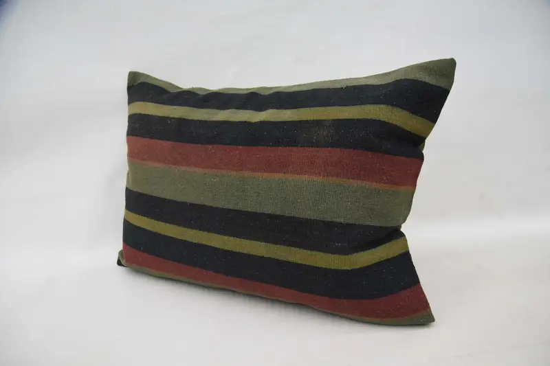 Cushion, Throw Kilim Pillow, Handmade Kilim Cushion, Meditation Pillow, Vintage Pillow, Interior Designer Pillow, 20x28 Brown Pillow Case - 4