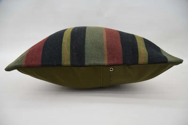 Cushion, Throw Kilim Pillow, Handmade Kilim Cushion, Meditation Pillow, Vintage Pillow, Interior Designer Pillow, 20x28 Brown Pillow Case - 6