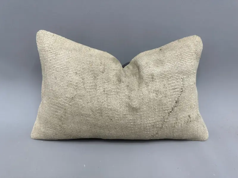 12x20 Beige Pillow Case, Pillow for Sofa, Throw Kilim Pillow, Kilim Pillow Cover, Pillow Cover, Turkish Corner Pillow, Turkish Corner Pillow Sham - 1