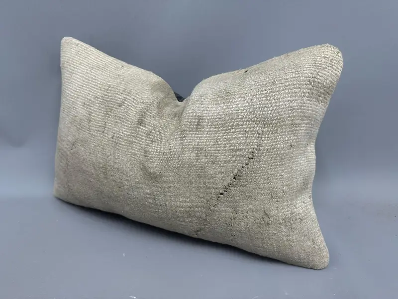 12x20 Beige Pillow Case, Pillow for Sofa, Throw Kilim Pillow, Kilim Pillow Cover, Pillow Cover, Turkish Corner Pillow, Turkish Corner Pillow Sham - 3