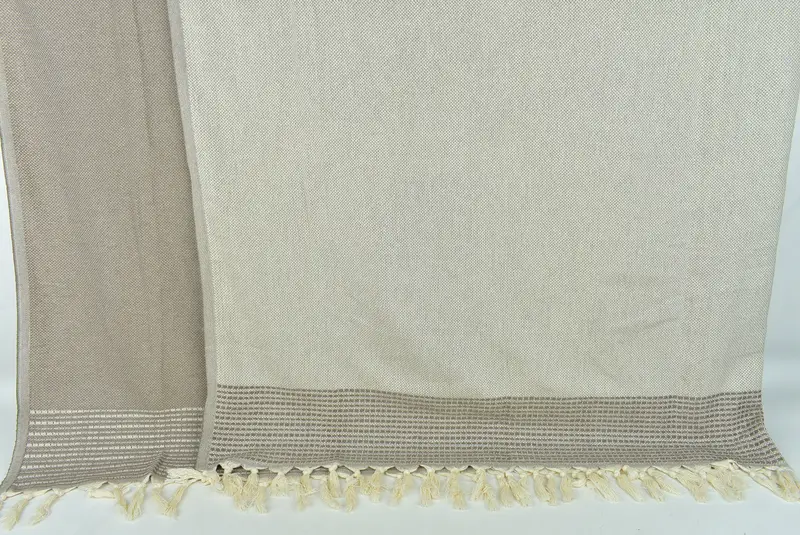Turkish Bedspread, Bridesmaid Gifts Personalized, Shower Curtain, Woven Throw Blanket, 96x92 Cotton Striped Towel, Wedding Favors, Monogram Blanket - 7
