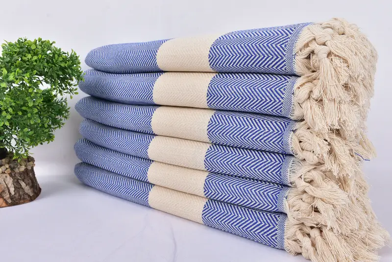Home Decor Gifts, Bachelorette Party Favors Beach, Custom Beach Towels, Gift For Her, 70x40 Cotton Herringbone Towel, Absorbent Turkish towel - 3
