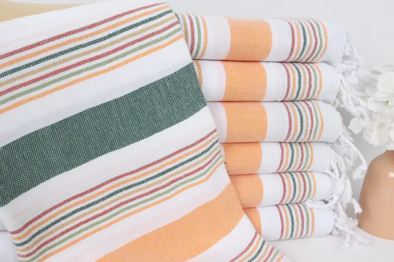 Bridesmaid Gift, Best Friend Gift Ideas, Bachelorette Party Favors, Embroidery Towel, Monogrammed Beach Towel, 76x38 Cotton Striped Towel - 1