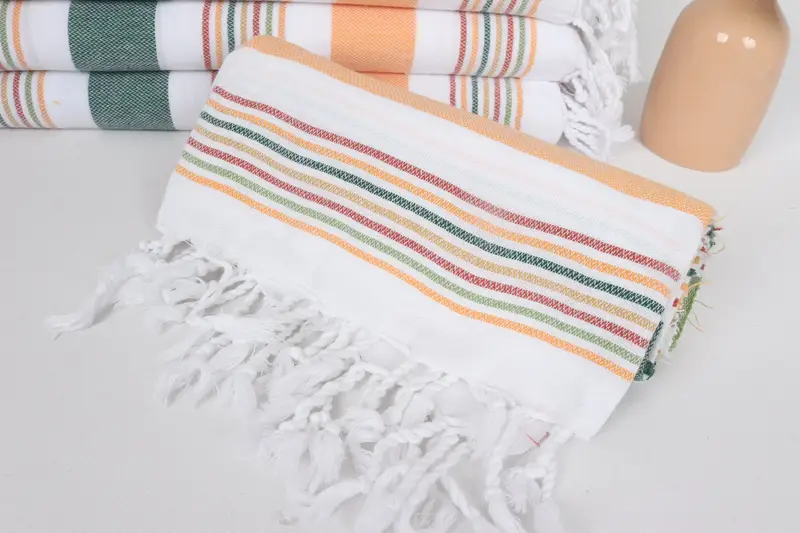 Bridesmaid Gift, Best Friend Gift Ideas, Bachelorette Party Favors, Embroidery Towel, Monogrammed Beach Towel, 76x38 Cotton Striped Towel - 4
