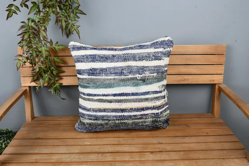 Turkish Pillow, Home Decor Pillow, Custom Pillow, Car Cushion Case, 22x22 White Cushion Case, Vintage Kilim Pillow, Pillow Cover - 6