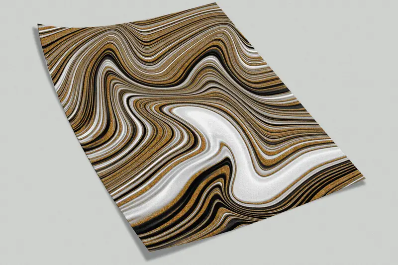 Alcohol Ink Wall Mural, Black Gold And White Marble, Paper Wall Art, 3d Wall Paper, Modern Wall Paper, Luxury Marble Mural, - 8