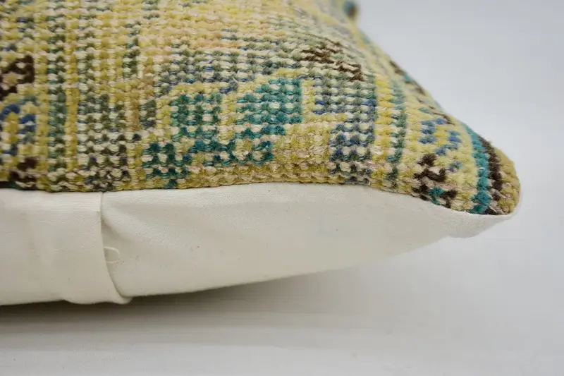 Pillow Cover, 16x16 Beige Pillow Sham, Pillow for Sofa, Seat Pillow Case, Vintage Kilim Throw Pillow, Garden Pillow Sham, Vintage Kilim Pillow - 5