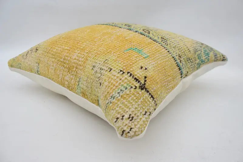 Pillow Cover, 16x16 Beige Pillow Sham, Pillow for Sofa, Seat Pillow Case, Vintage Kilim Throw Pillow, Garden Pillow Sham, Vintage Kilim Pillow - 6