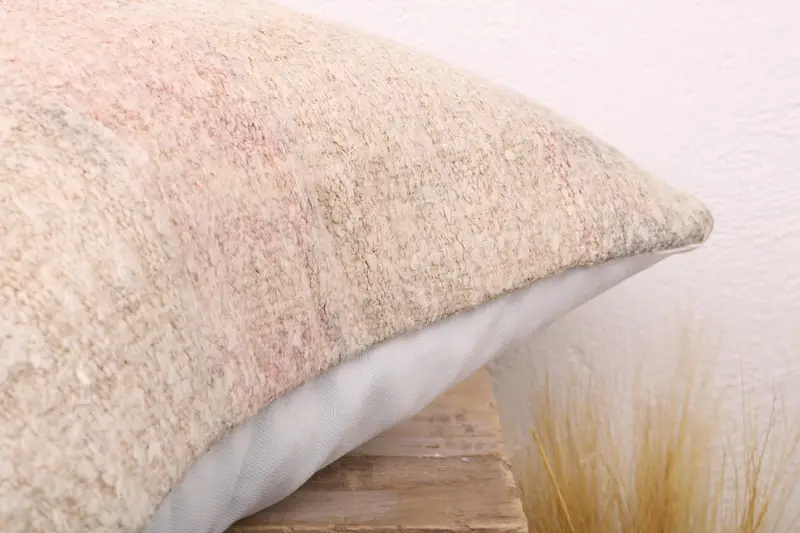 Sofa Bolster Cushion, 18x18 Beige Pillow Sham, Wholesale Cushion Cover, Antique Pillows, Vintage Kilim Pillow, Cushion Case, Gift Pillow - 6