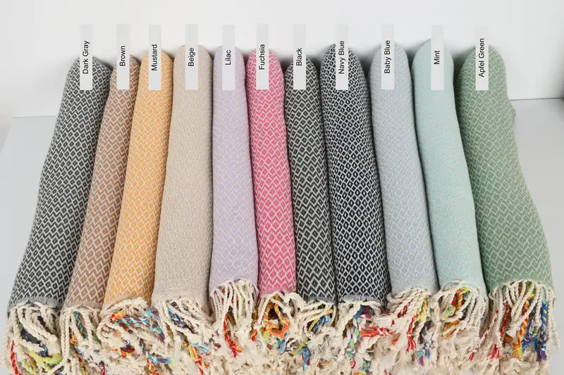 Turkish Beach Towel Custom Personalized Cotton Diamond, 40x71