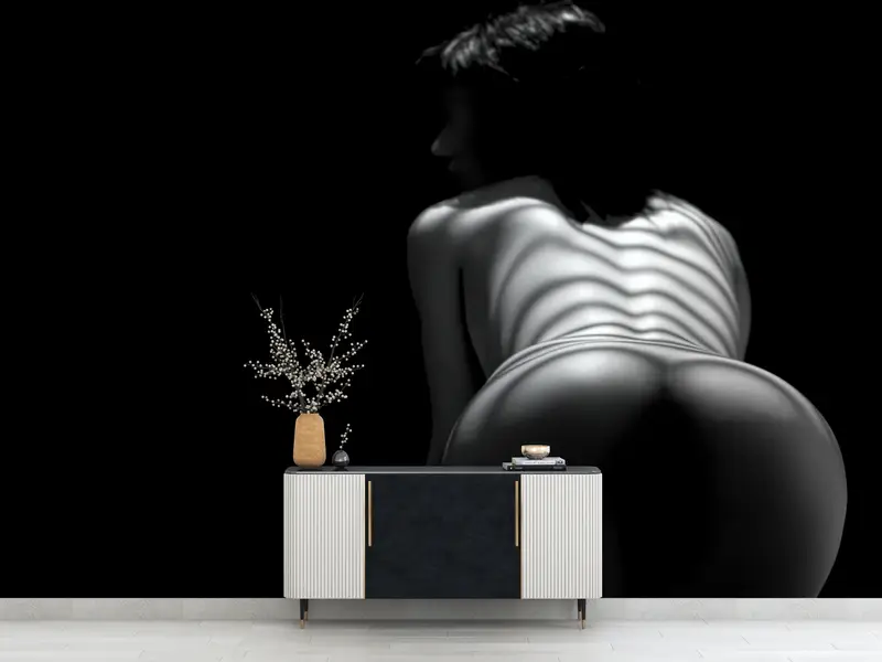 Sexy Wall Art, Paper Wall Art, , 3d Wall Paper, Wall Paper Peel and Stick, Butt Wall Mural, Erotic Woman Mural, Nude Wallpaper, Mature Art - 6