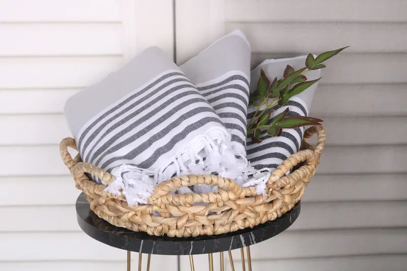 Embroidered Beach Towel, 70x40 Cotton Striped Towel, Personalized Wedding Gift, Bridesmaid Gift, Personalized Towel, Wedding Day Gift For Bride - 5