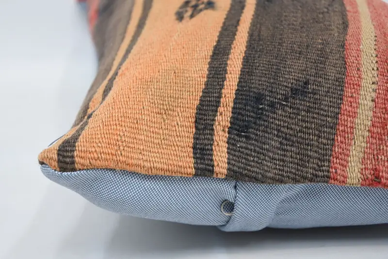 12x20 Brown Pillow, Turkish Rugs Pillow Case, Turkish Pillow, Oriental Pillow Cover, Boho Pillow Sham Cover, Vintage Kilim Pillow, Pillow Cover - 5