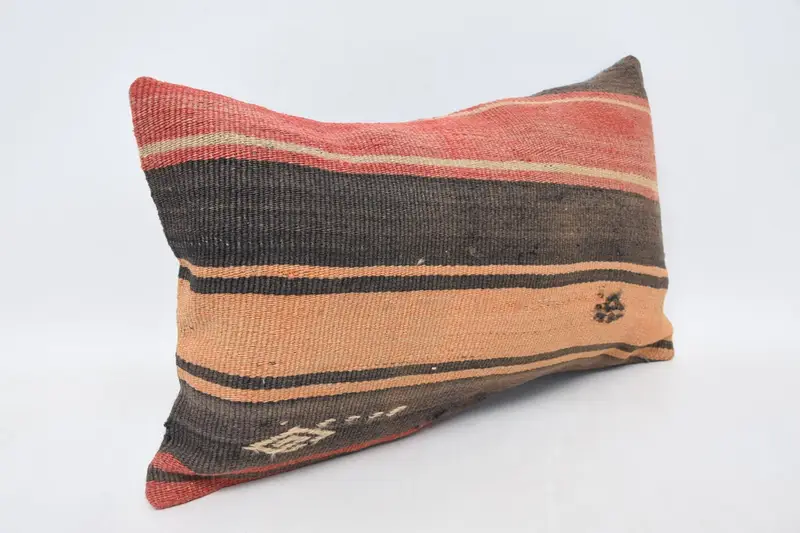 12x20 Brown Pillow, Turkish Rugs Pillow Case, Turkish Pillow, Oriental Pillow Cover, Boho Pillow Sham Cover, Vintage Kilim Pillow, Pillow Cover - 3