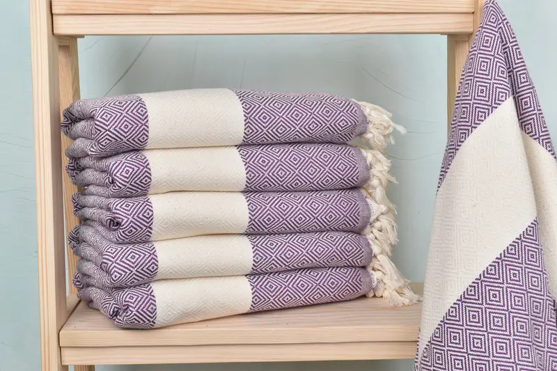 Turkish towel, Personalized Towel, Gift Towel, 70x40 Cotton Diamond Towel, Personalized Wedding Gift, Spa Towel, Personalized Turkish Beach Towel - 1