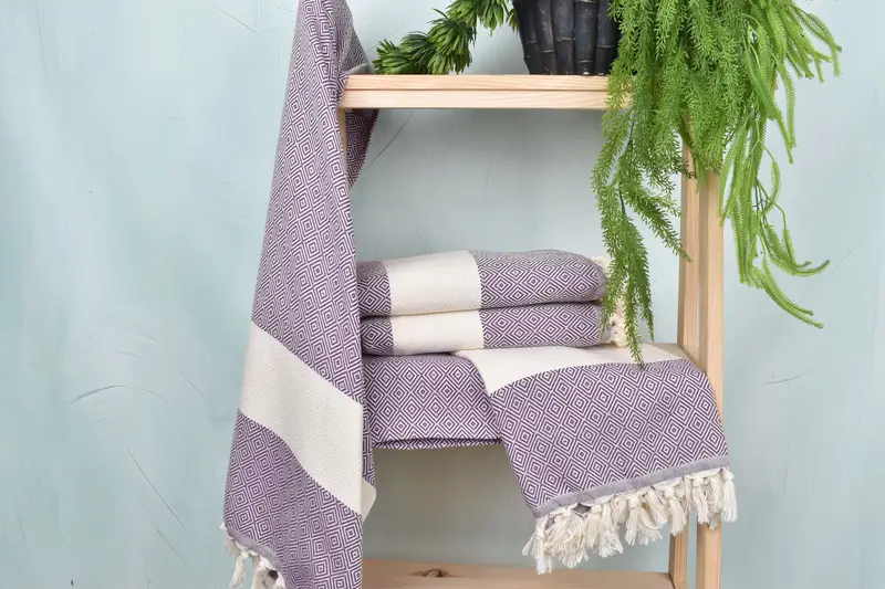 Turkish towel, Personalized Towel, Gift Towel, 70x40 Cotton Diamond Towel, Personalized Wedding Gift, Spa Towel, Personalized Turkish Beach Towel - 6