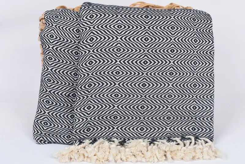 Custom Wedding Gifts, Bridesmaid Gift, Gift For Coworker, Girl Trip Party Favor, Yoga Towel, 70x40 Cotton Zigzag Diamond Towel, Turkish Towel Beach - 5
