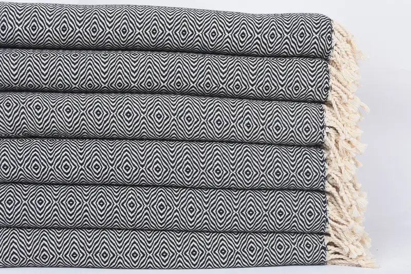Custom Wedding Gifts, Bridesmaid Gift, Gift For Coworker, Girl Trip Party Favor, Yoga Towel, 70x40 Cotton Zigzag Diamond Towel, Turkish Towel Beach - 3