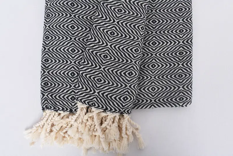 Custom Wedding Gifts, Bridesmaid Gift, Gift For Coworker, Girl Trip Party Favor, Yoga Towel, 70x40 Cotton Zigzag Diamond Towel, Turkish Towel Beach - 8